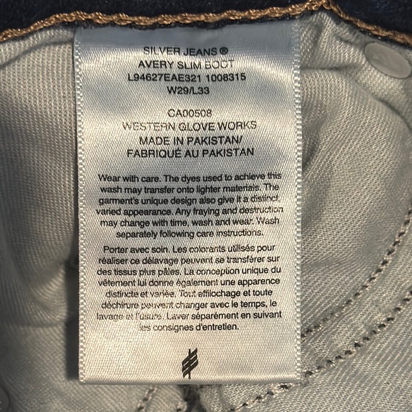 Silver Jeans Blue denim slim Boot Cut Denim waist 29 length 33 never worn - Picture 6 of 9